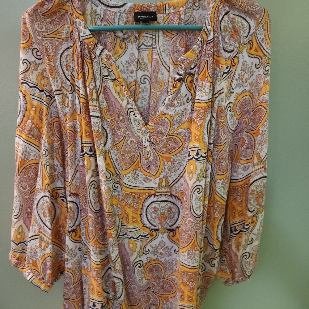 Jones and company jones new york long sleeve blouse